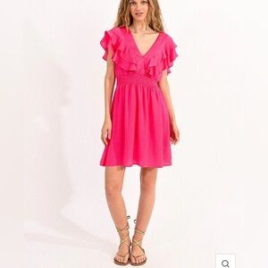 NWT Lili Sidonio by Molly Bracken Mini Dress in Fushia Size M